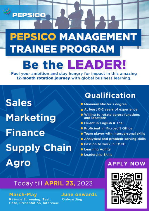 PepsiCo Management Trainee Program CareerVisa Thailand